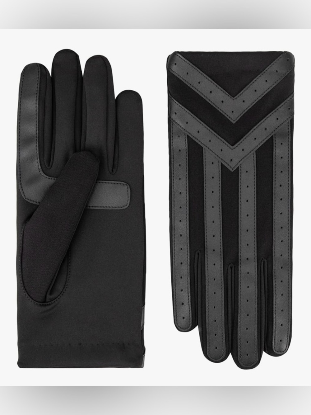 🆕 Isotoner Men's Black SmartDri SmarTouch Gloves M